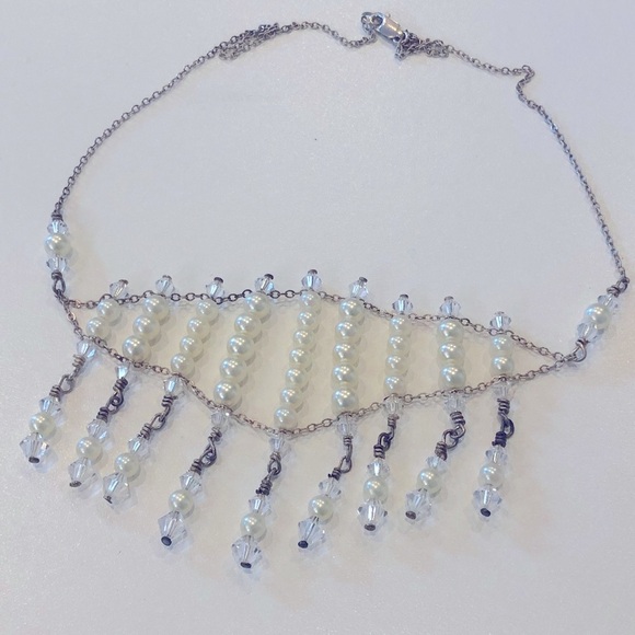 🎁 Swarovski Sterling wedding necklace - Picture 1 of 6